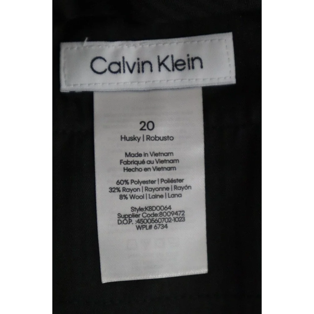 Calvin Klein Boys Bi-Stretch Dress Pant‎ Straight Leg Fit Bright Blue Size 20H